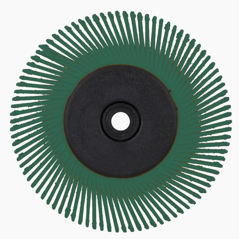 Wheel brush, green, grain 50 for bench grinders