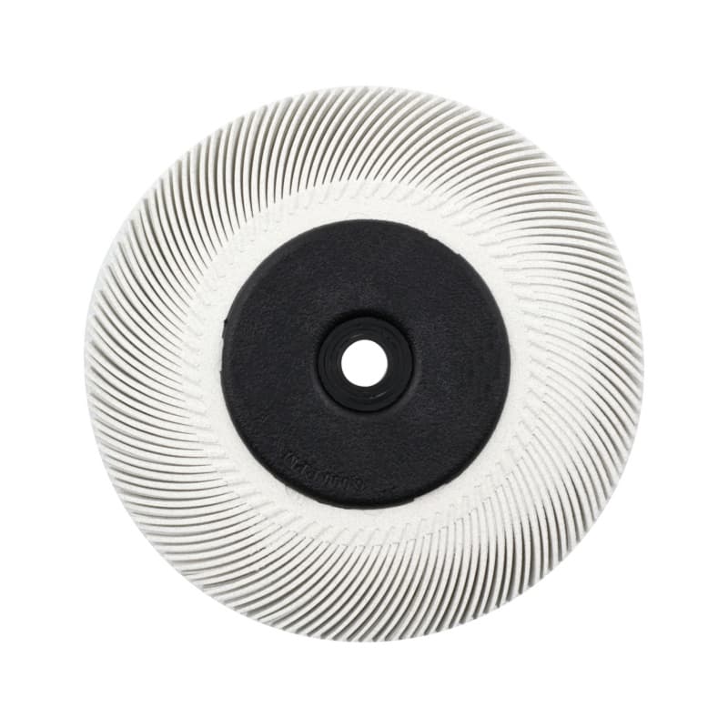 Cylinder wire brush, white, grain 120, 152 mm for bench grinders