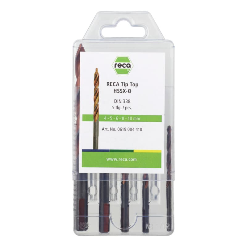 Tip Top twist drill bit starter HSSX-O set 5 pieces 4-10 mm