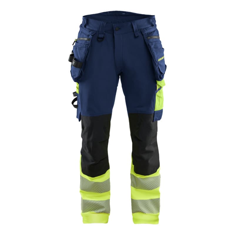 High Vis Hose 4-Wege-Stretch Marineblau/ High Vis Gelb 1125 1648 8933 C146