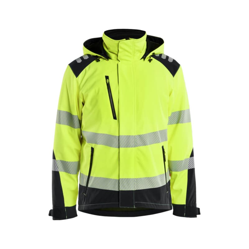 Leicht gefütt. Softshell Winterjacke HiVis Gelb/Schwarz 4400 2513 3399 4XL