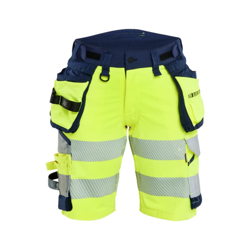 Damen Shorts HiVis 4-Wege-Stretch HiVis Gelb/Marineblau 7020 1648 3389 C34