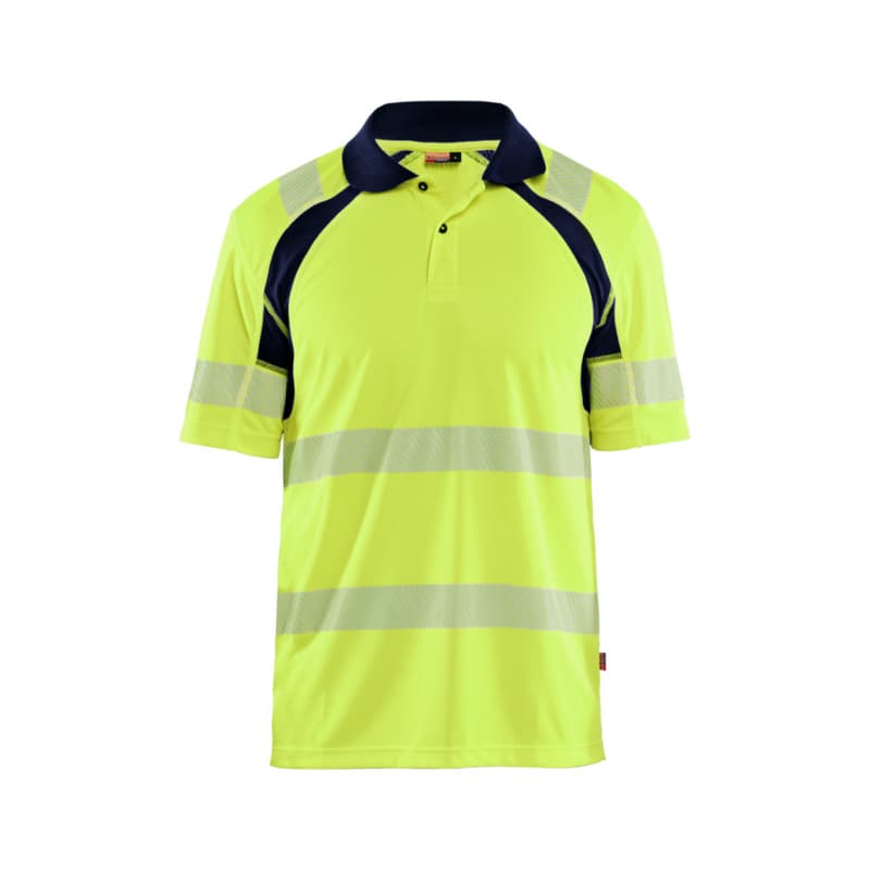 UV-Schutz High Vis Poloshirt High Vis Gelb/Marineblau 3595 1013 3389 4XL