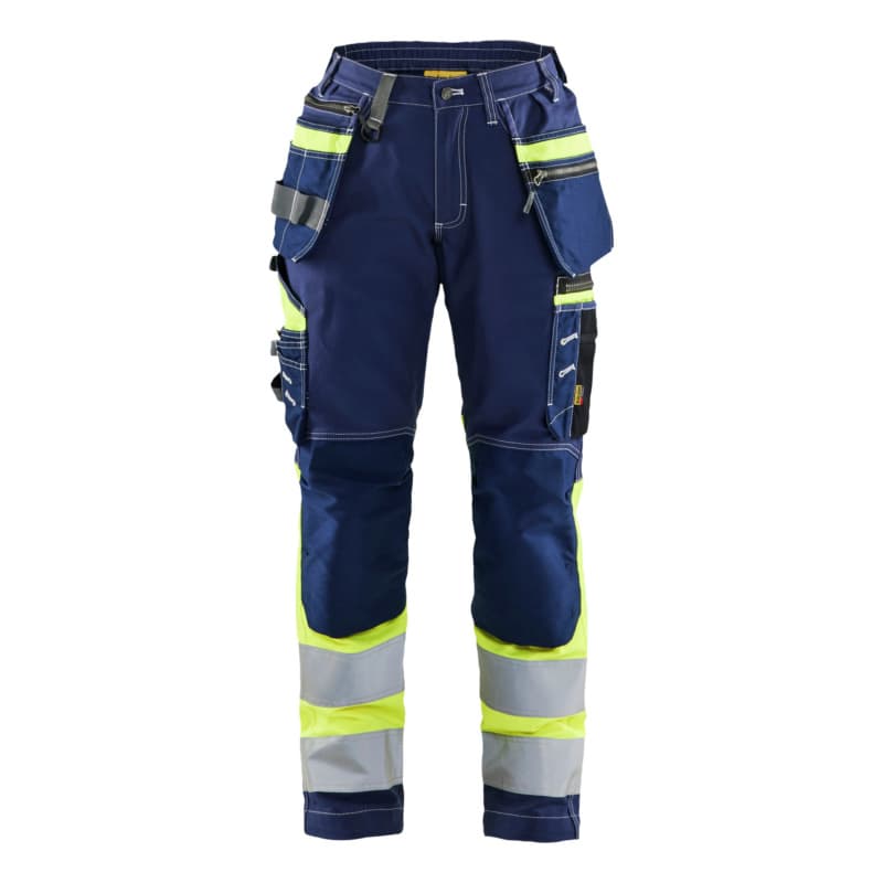 Damen High Vis Bundhose mit Stretch Marineblau/Gelb 7196 1370 8833 C32