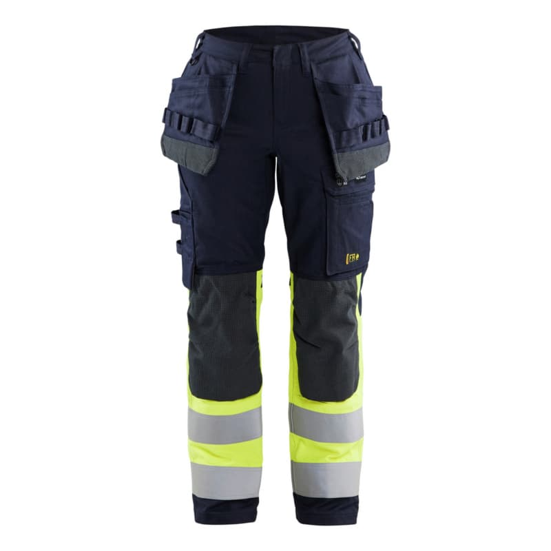 Da Multin Bundhose Inhärent Stretch Mar.Bl./ HiVis Gelb 7185 1512 8933 C34