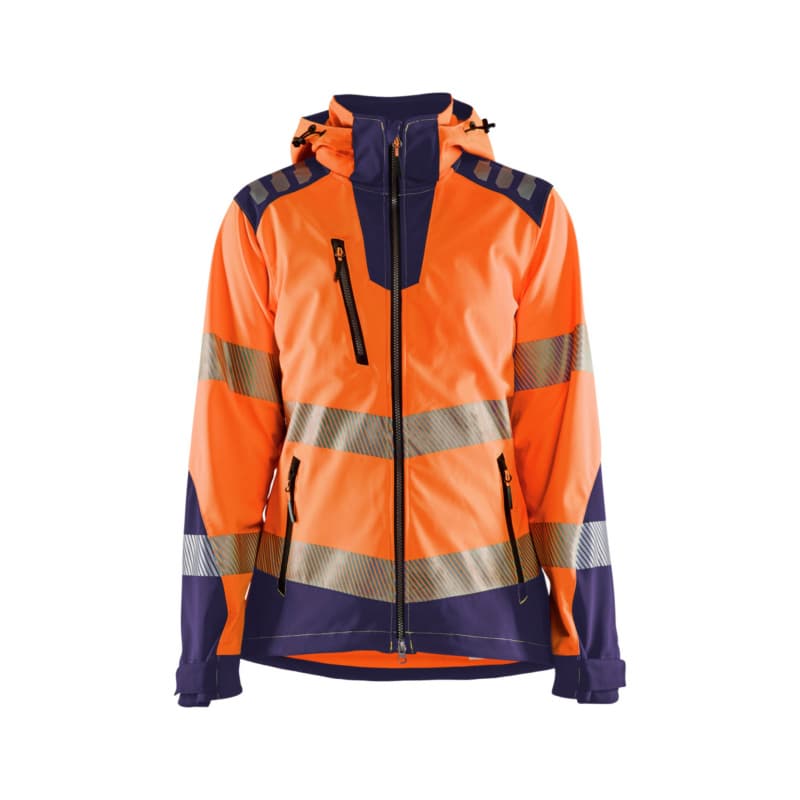 Damen High Vis Softshell Jacke High Vis Orange/Marineblau 4791 2513 5389 L