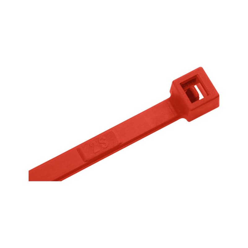 Cable tie with plastic latch, red 4.5 x 200 mm