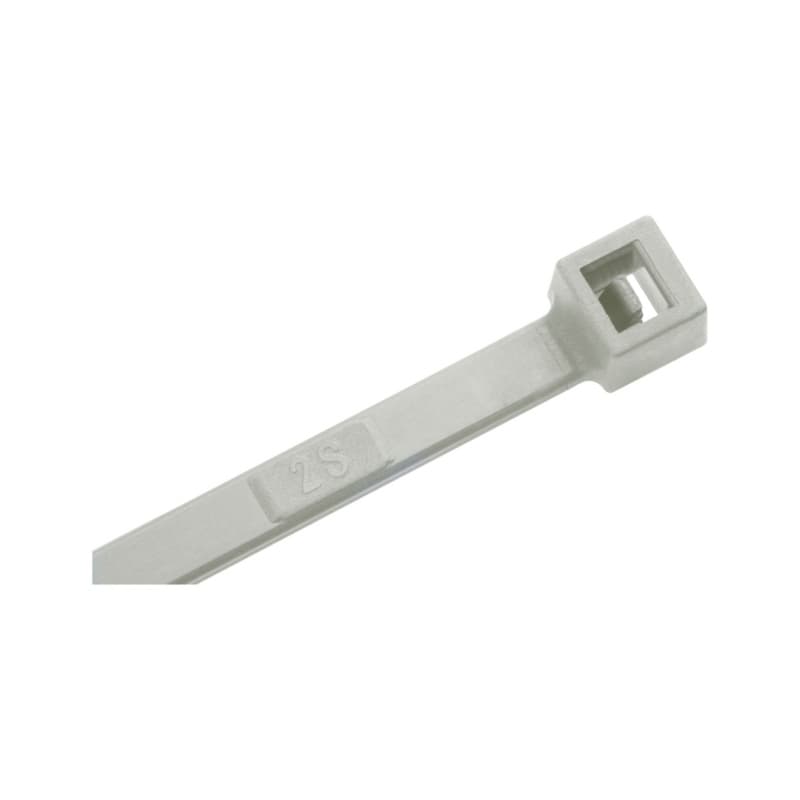 Cable tie with plastic latch, grey 4.5 x 200 mm