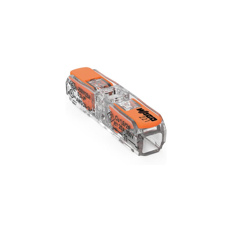 WAGO passage connector with lever, 221-2411 0.2-4 mm²