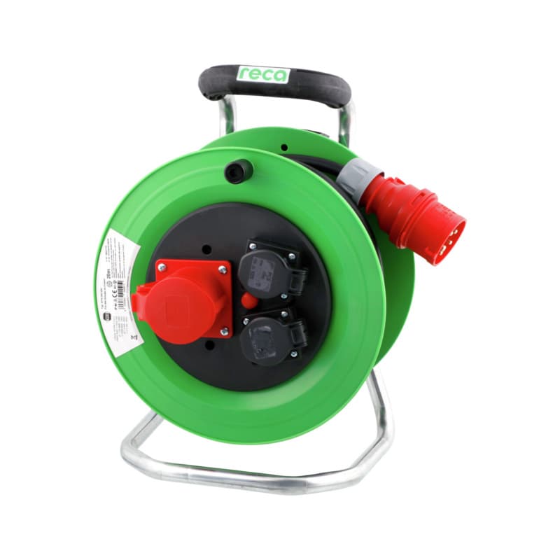 RECA cable reel Pro 5, CEE, 400 V, 5 x 16 A cable, H07RN-F 5G2.5, 20 m