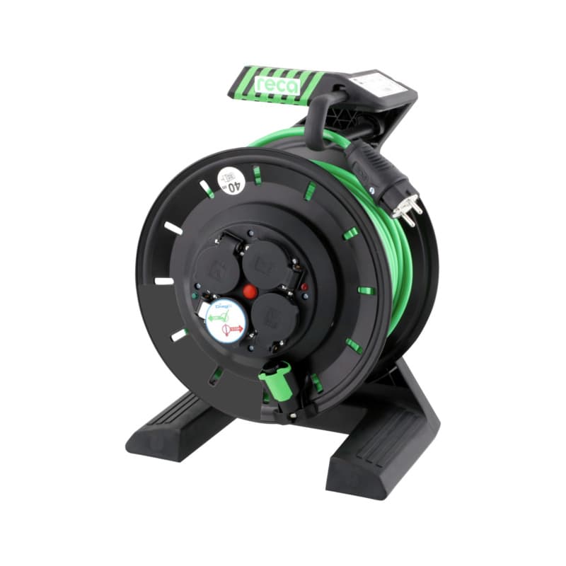 RECA ultra GUARD 7 cable reel, 250 V with slip ring, IP54 protection, 40 m
