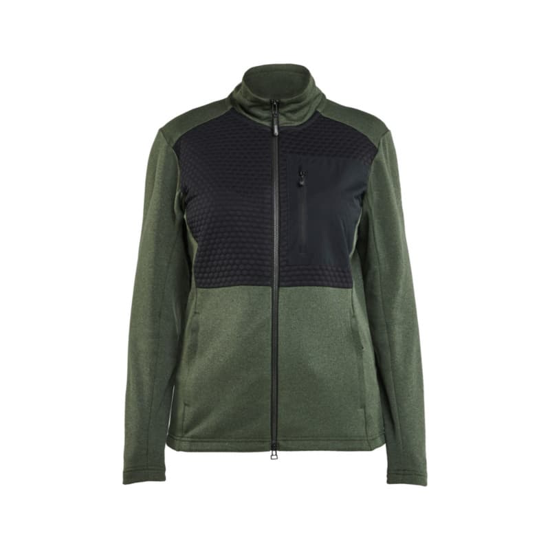 Women's sweatshirt with zip autumn green/black 3549 2533 4199 L