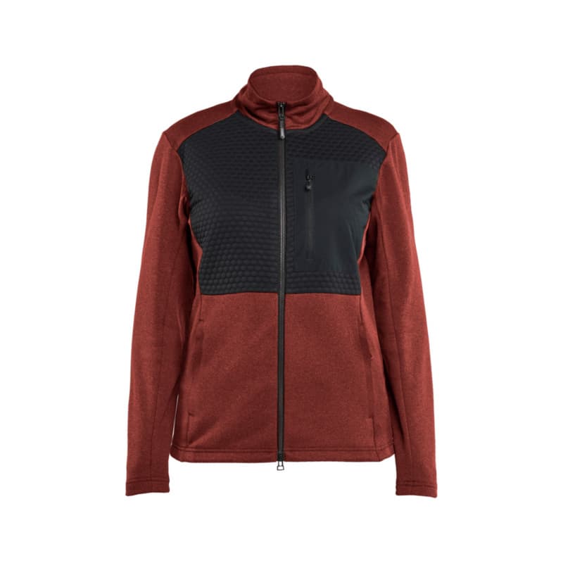 Women's sweatshirt with zip rust red/black 3549 2533 5999 L