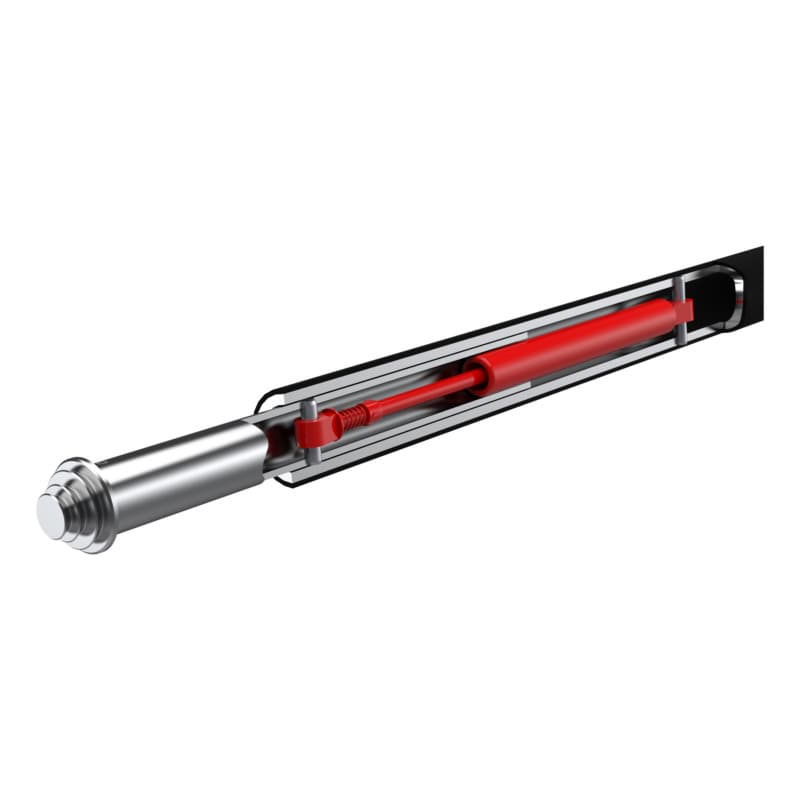 Pen-Beam aluminium locking bar with coating up to 2,250 mm, can be shortened