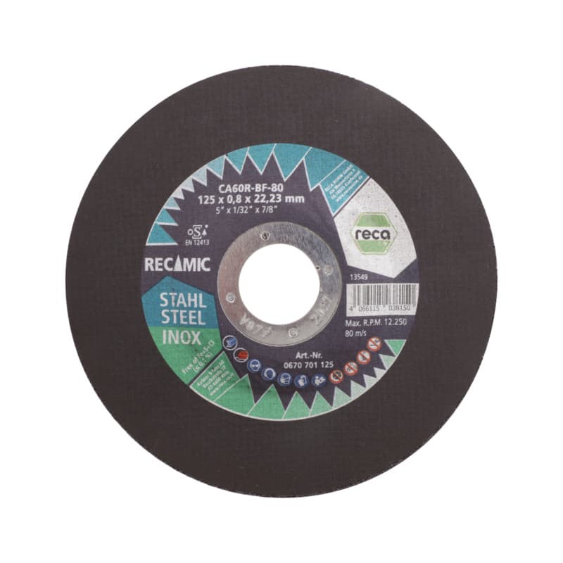 RECAMIC cutting disc 115x0.8x22.23, depressed centre