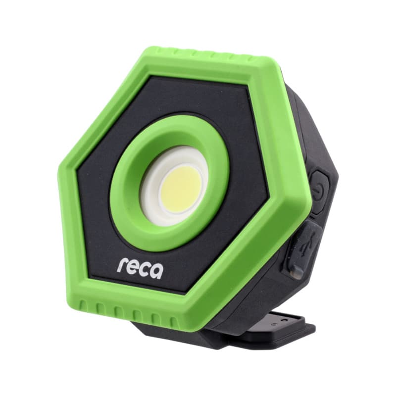 RECA Pocket R1000 LED battery-powered work lamp with magnet and retaining ring