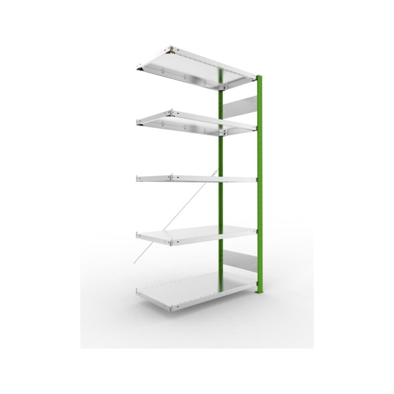 RECA S3 CLIP 150 Steck-Anbauregal 2000x1000x400 mm mit 5 Böden