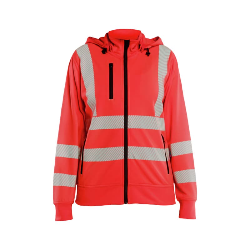 Women's High Vis Sweatshirt removable hood High Vis Red 3574 2538 5500 L