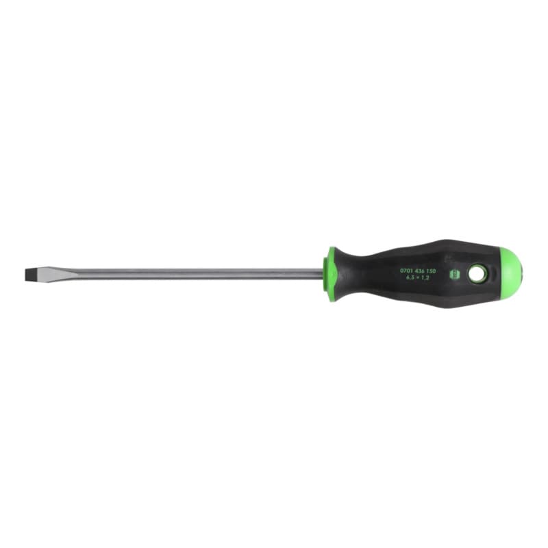 Screwdriver, slotted, 2-component handle 6.5 x 1.2 mm