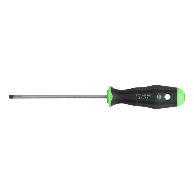 Screwdriver, slotted, 2-component handle 4.0 x 0.8 mm