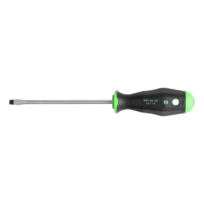Screwdriver, slotted, 2-component handle 5.5 x 1.0 mm