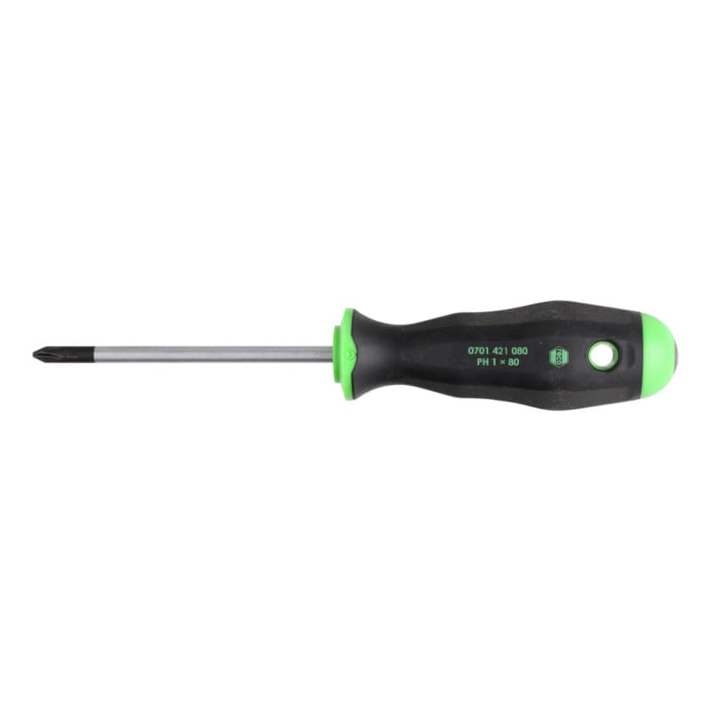 Screwdriver, cross slot, 2-component handle PH 1