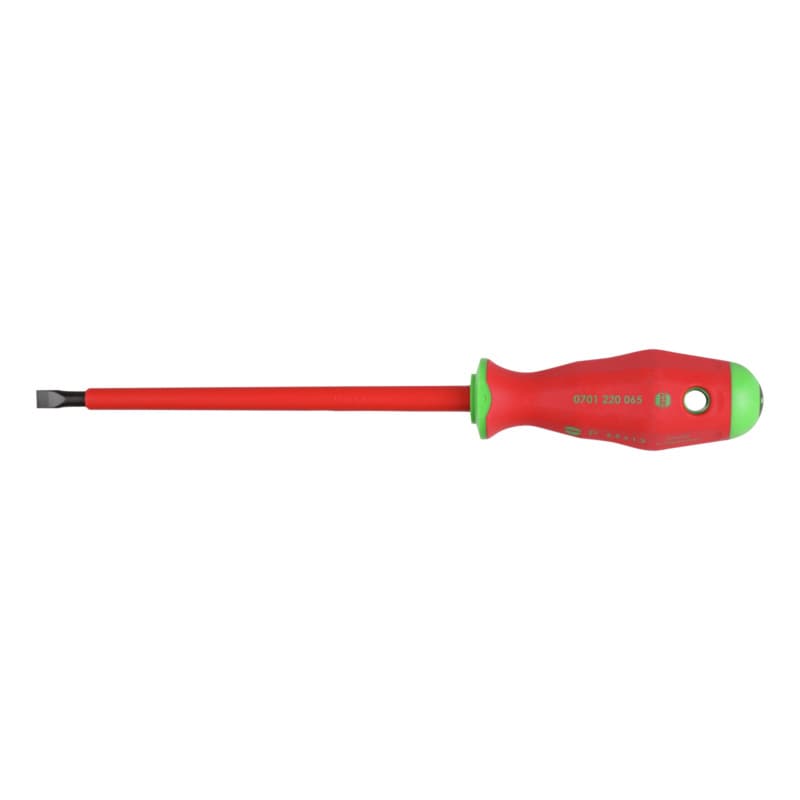 Screwdriver VDE slotted, 2-component handle 6.5 x 1.2 mm