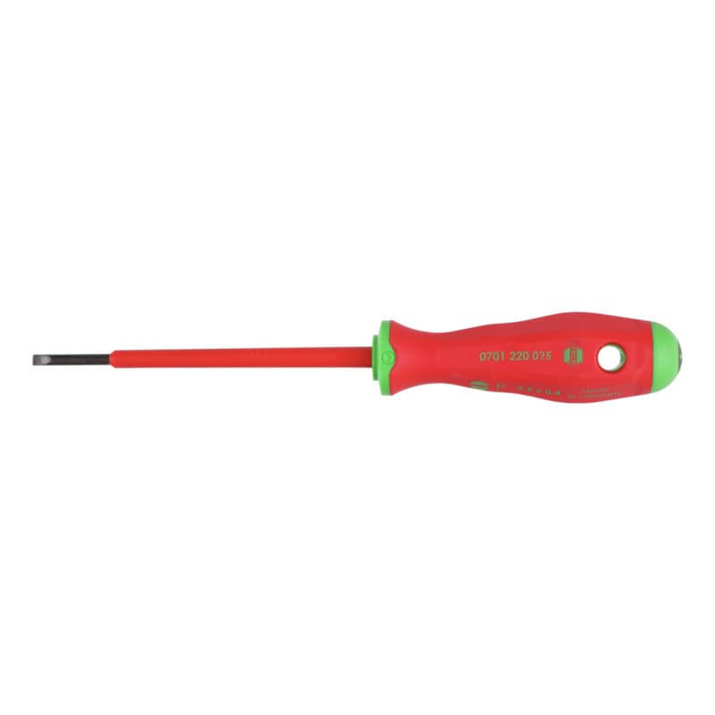 Screwdriver VDE slotted, 2-component handle 2.5 x 0.4 mm