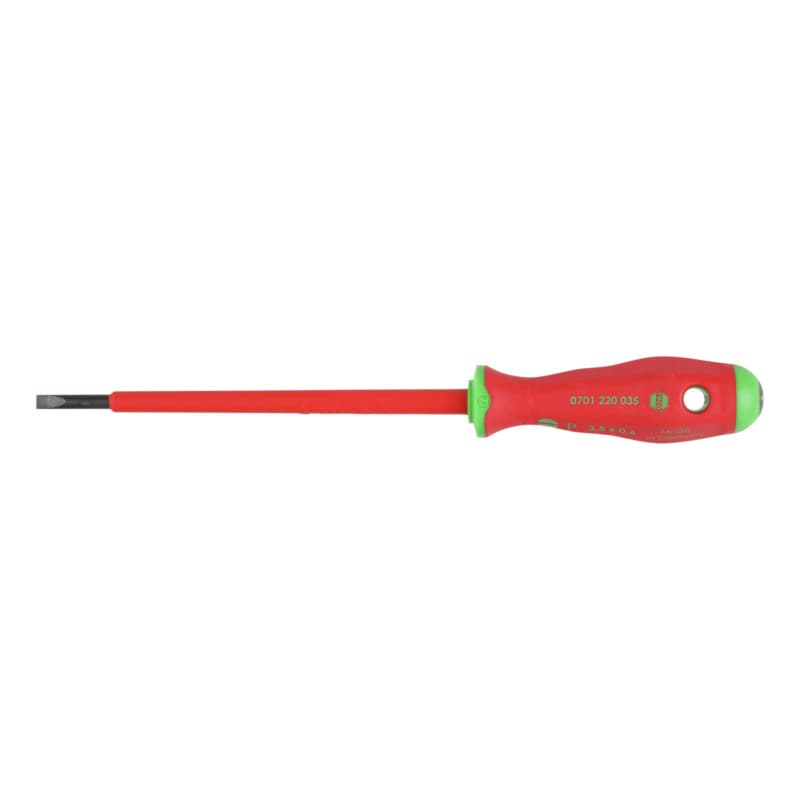 Screwdriver VDE slotted, 2-component handle 3.5 x 0.6 mm