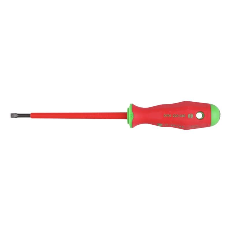 Screwdriver VDE slotted, 2-component handle 4.0 x 0.8 mm