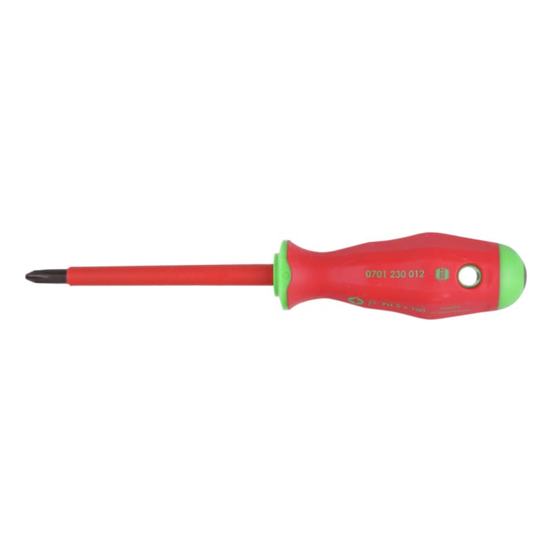 Screwdriver VDE cross slot, 2-component handle PH 2