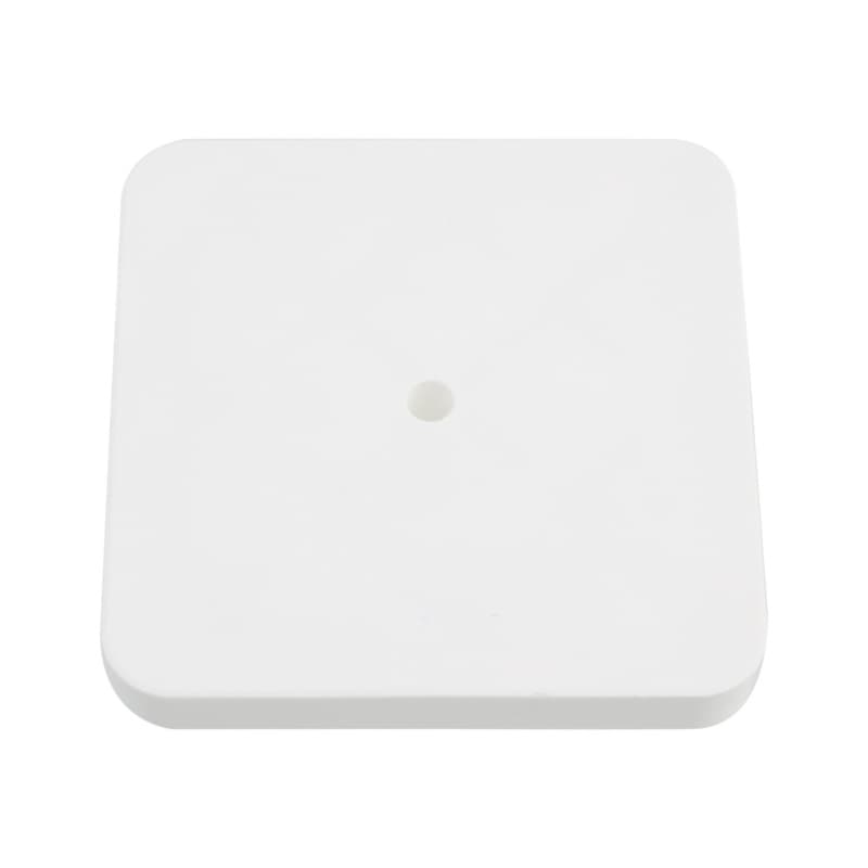 Mounting plate 70x70 mm, 10 mm, plastic, white
