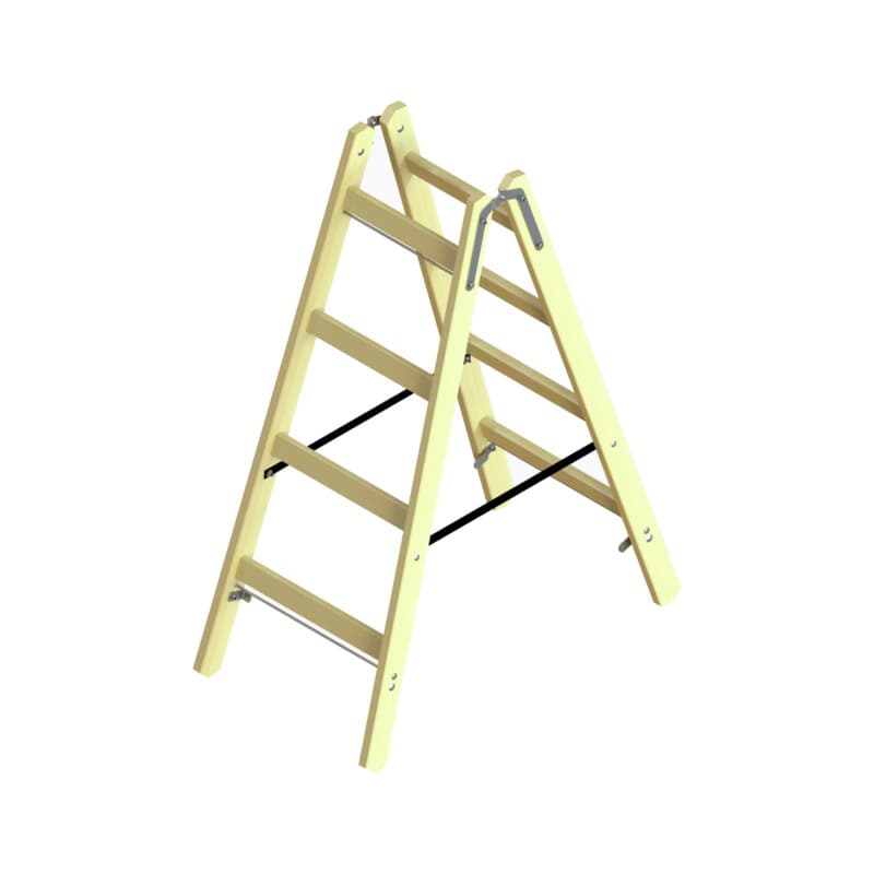 Wooden runged standing ladder 2X4 rungs
