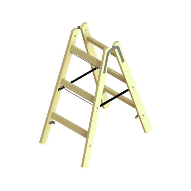 Wooden runged standing ladder 2X3 rungs