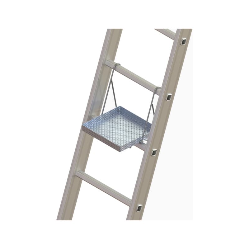 Alu hook-in tray for alsu standing ladders with rungs