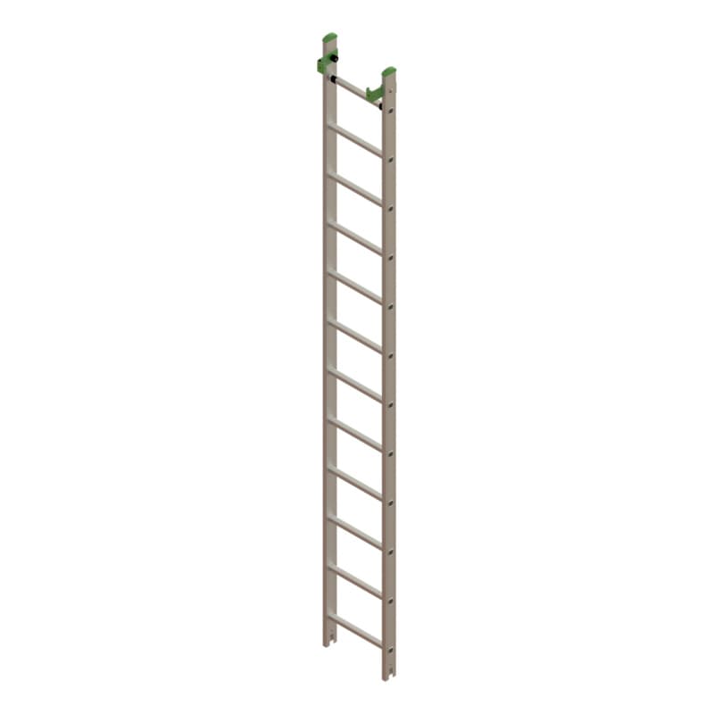 Lower part, Alu extension ladder 2 pieceswith traverse 2x12 rungs