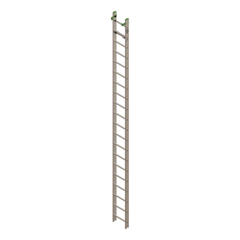 Lower part, Alu rope operated ladder 2 pieces with traverse 2x20 rungs