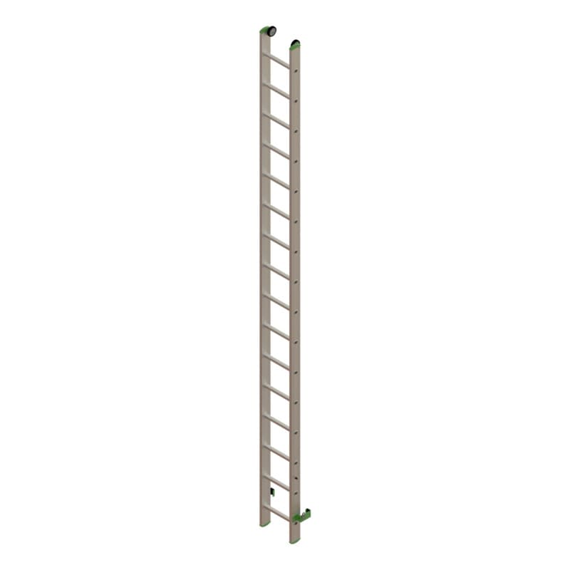 Sliding part, Alu rope operated ladder 2 pieces with traverse 2x16 rungs