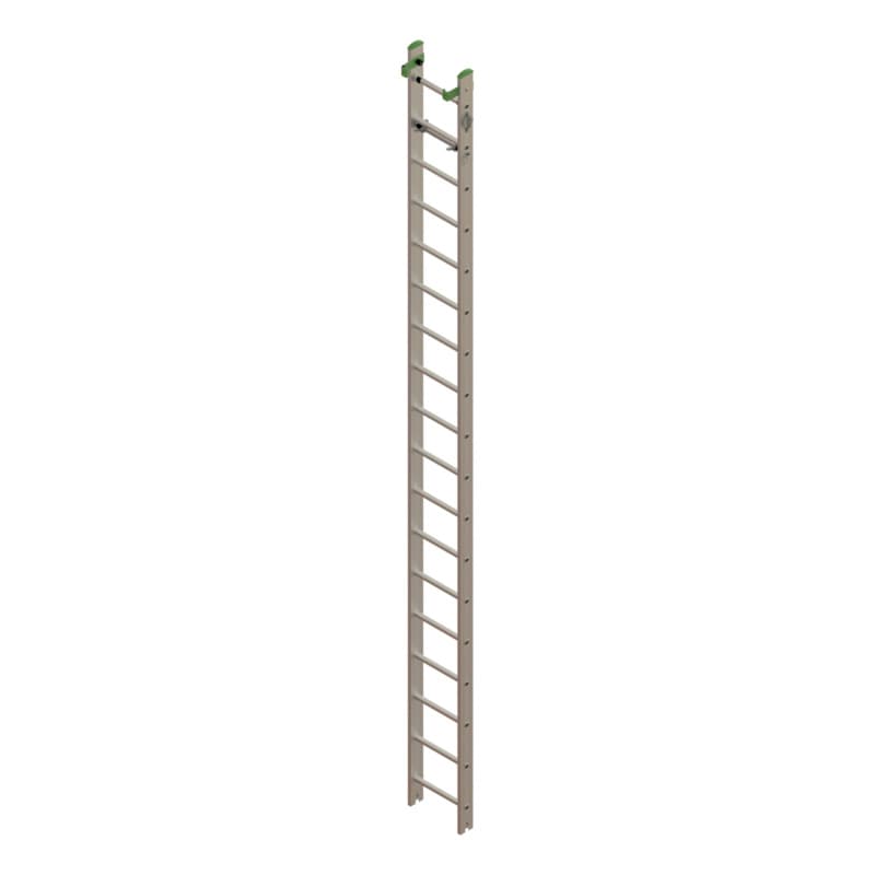 Lower part, Alu rope operated ladder 2 pieces with traverse 2x18 rungs