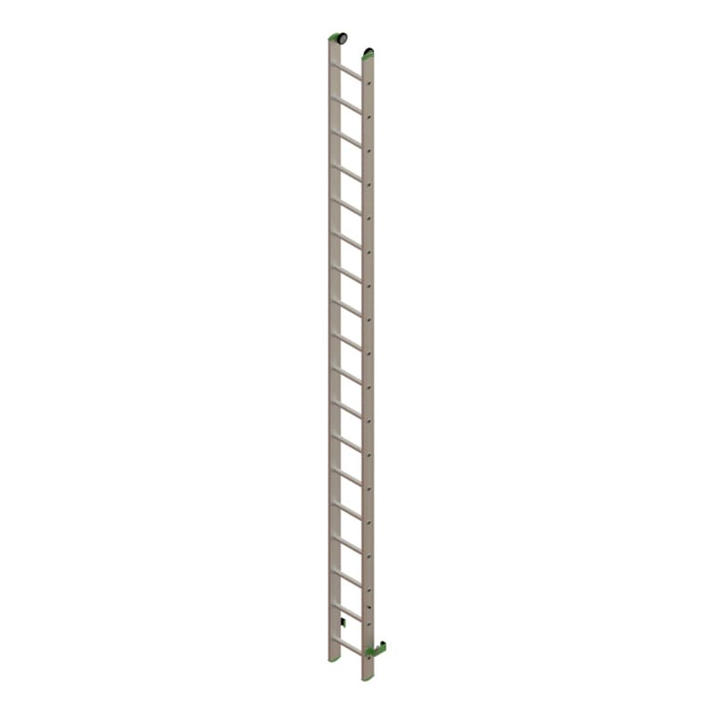 Sliding part, Alu rope operated ladder 2 pieces with traverse 2x18 rungs
