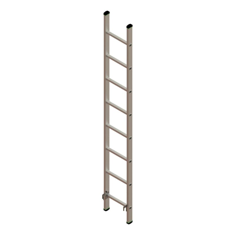 Sliding part, Alu extension ladder 2 pieceswith traverse 2x8 rungs