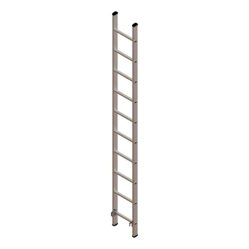 Sliding part, Alu extension ladder 2 pieceswith traverse 2x10 rungs