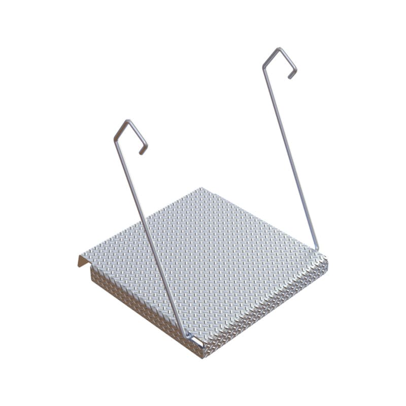 Alu hook in step for alu standing ladder with rungs