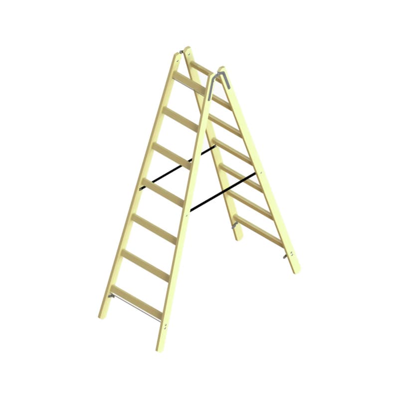 Wooden runged standing ladder 2X7 rungs