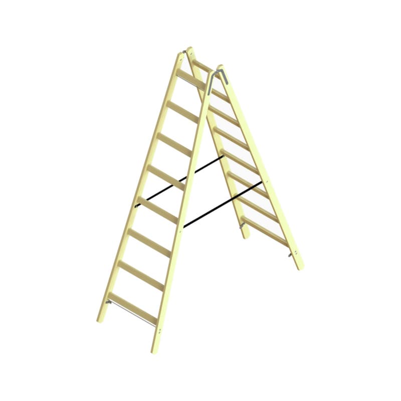 Wooden runged standing ladder 2X8 rungs