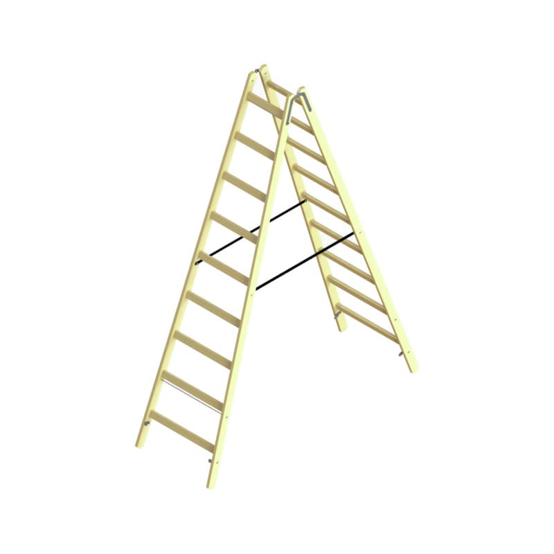 Wooden runged standing ladder 2X9 rungs
