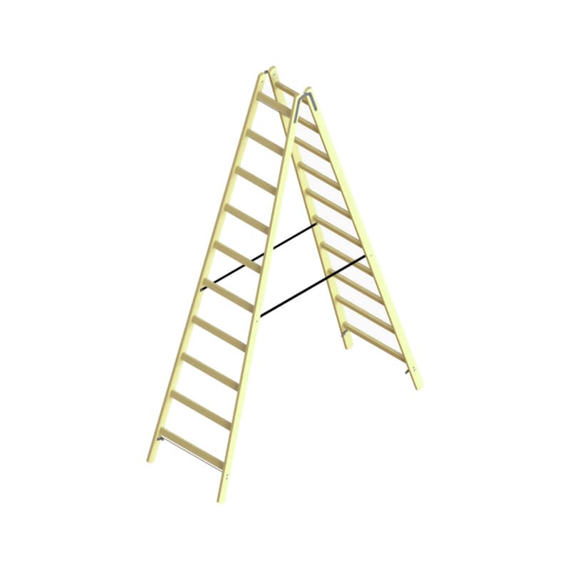Wooden runged standing ladder 2X10 rungs