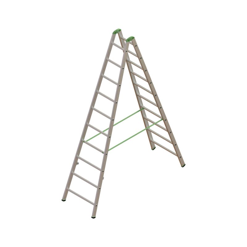 Alu runged standing ladder 2X10 rungs