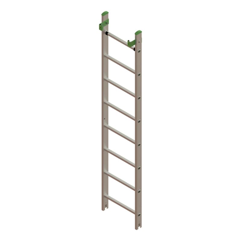 Alu multipurpose ladder 3 pieces, lower part 3x8
