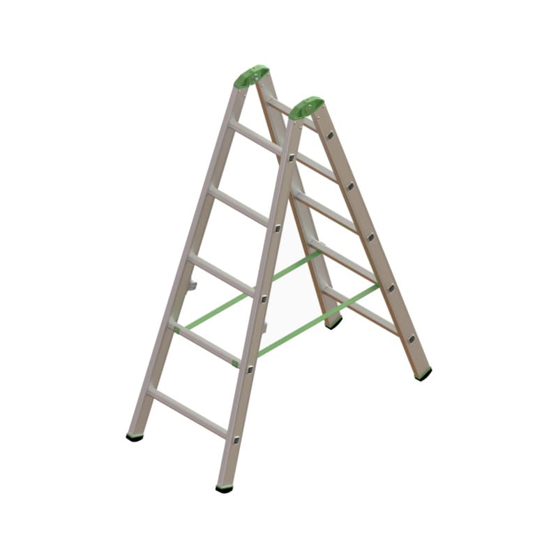 Alu runged standing ladder 2X5 rungs